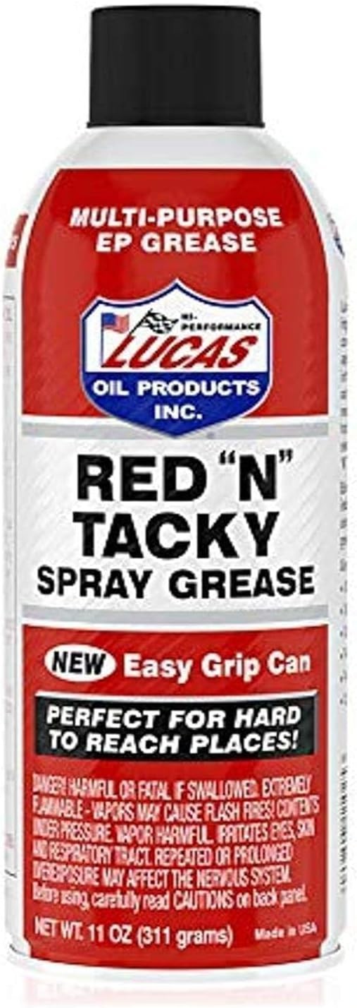 Lucas Oil 11025 Red “N” Tacky Easy Grip Aerosol Spray – 11 Ounce