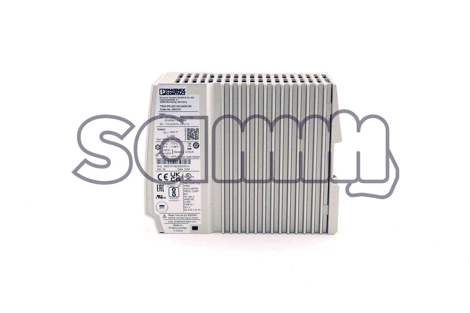 PHOENIX CONTACT 2903151 ; TRIO-PS-2G/1AC/24DC/20 POWER SUPPLY UNIT New