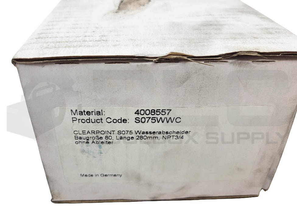 NEW BEKO S075WWC CLEARPOINT WATER SEPARATOR 4.4-232PSI 4008557 *READ*