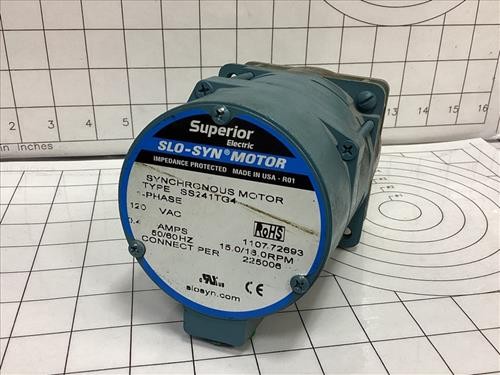 SUPERIOR ELECTRIC – SS241TG4 – MOTOR, STEPPING, 120VAC, 1PH, .4A, 50/60HZ CONN.