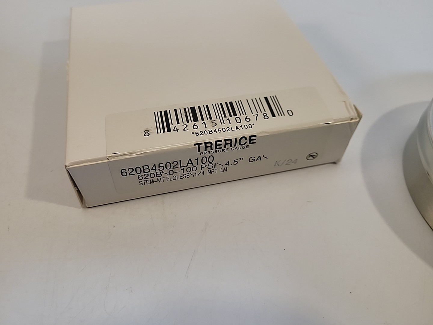 NEW TRERICE 620B4502LA100 PRESSURE GAUGE 4.5″ 0-100 PSI 1/4″ NPT 620B 61 & 372