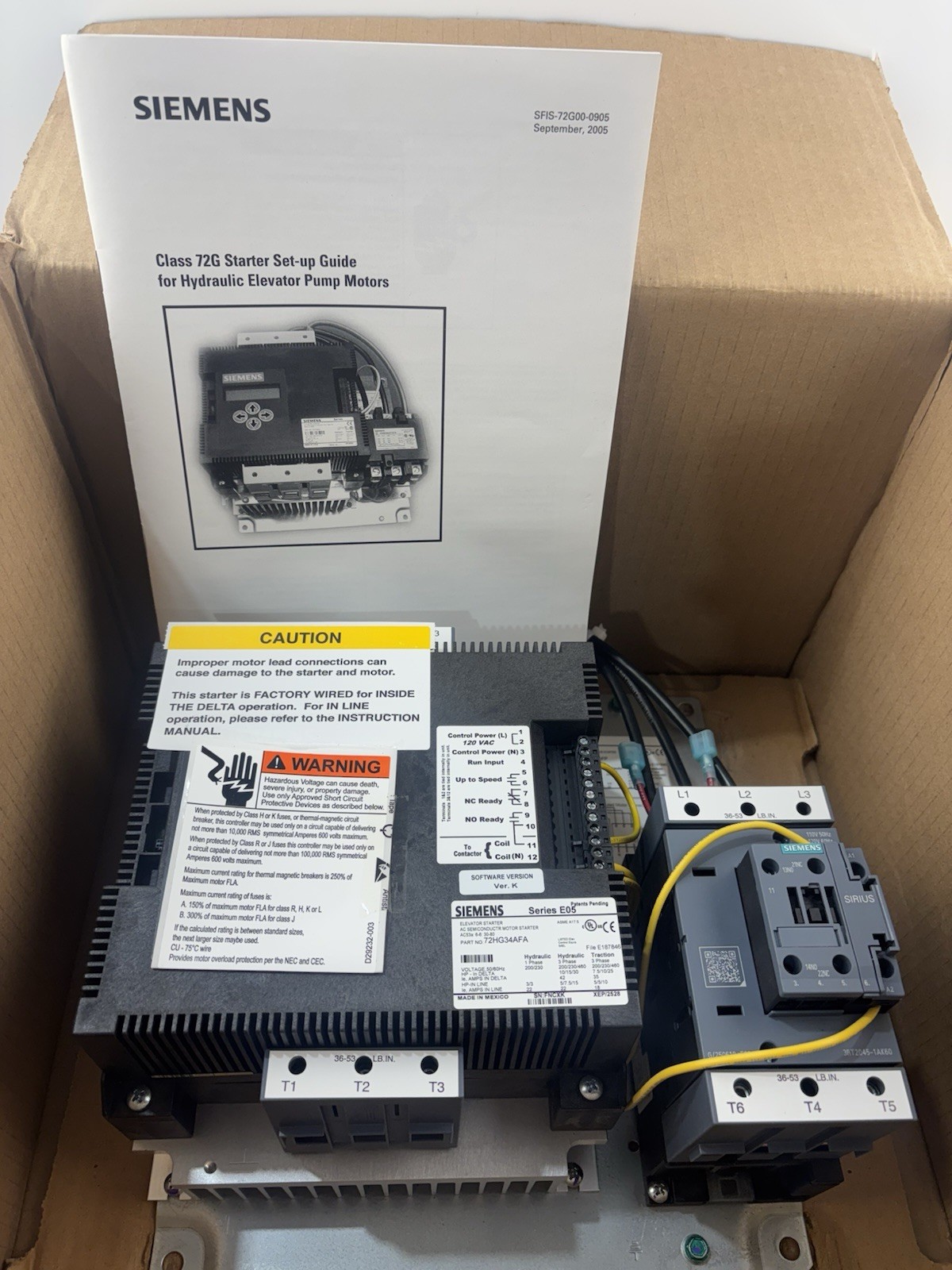 SIEMENS 72HG34AFP Elevator Soft Starter New S6