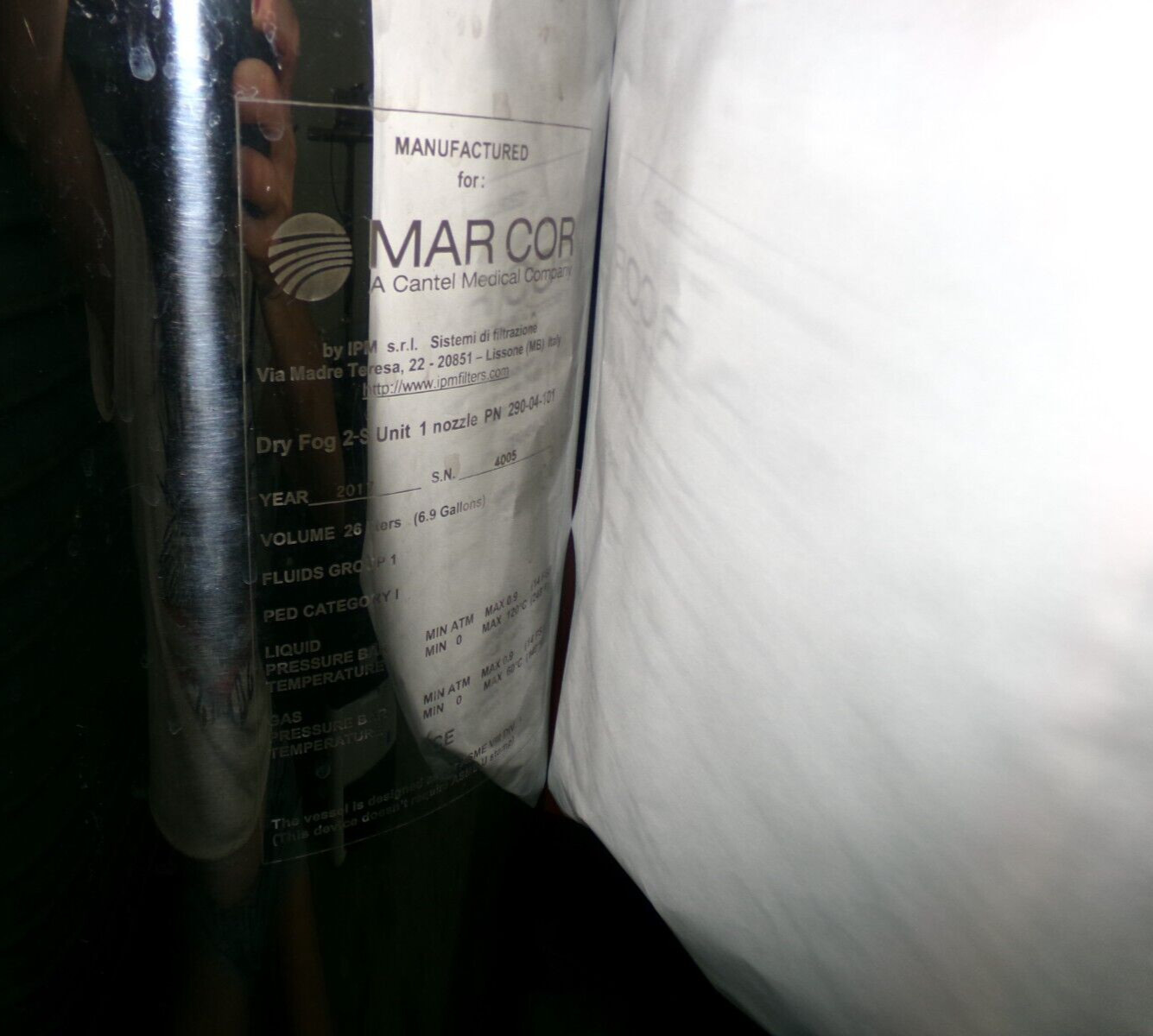 Marcor 2017 290-04-101 Dry Fog 2-S Unit System 26 Liters 6.9 Gallon 1 Nozzle