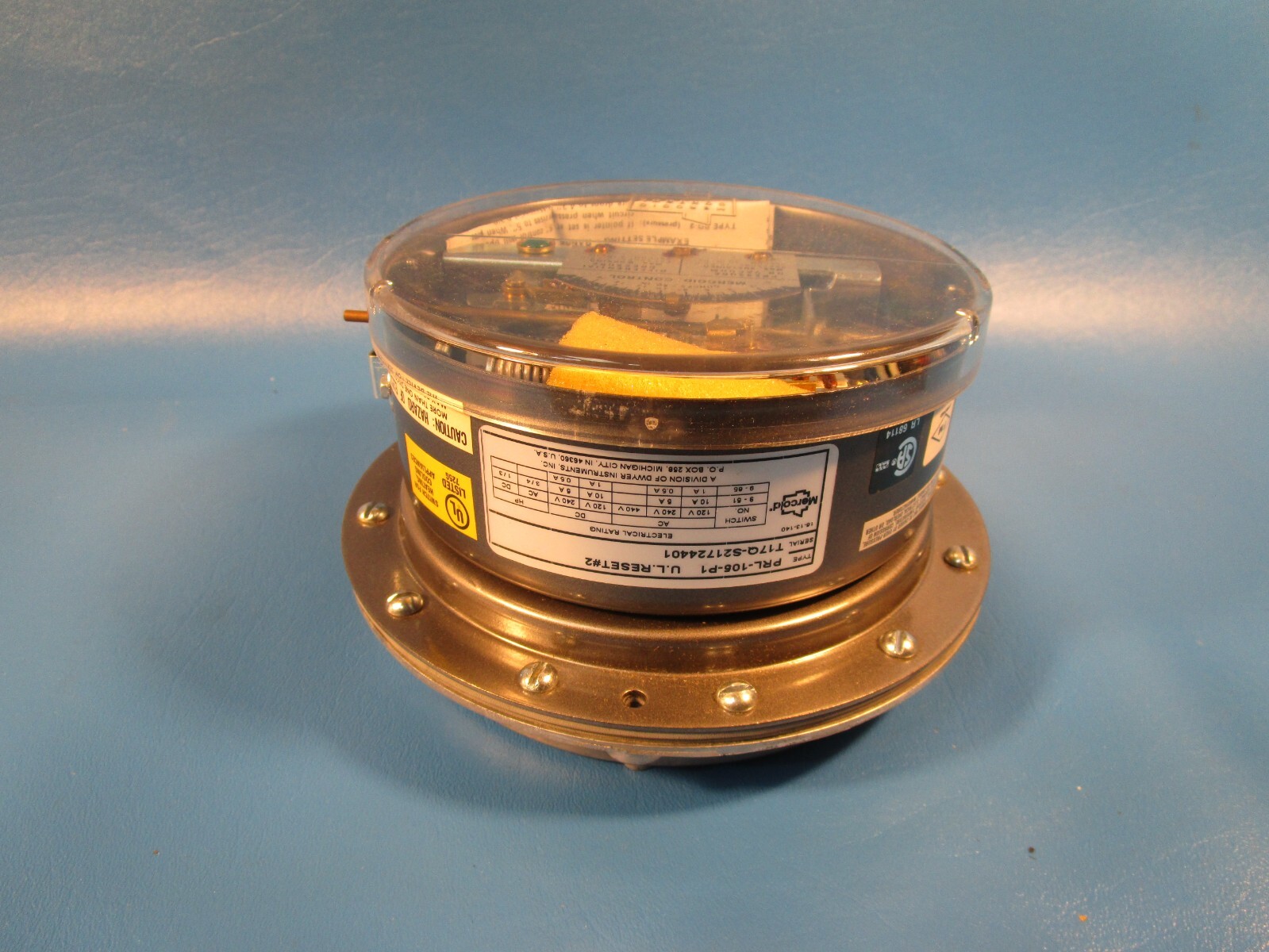 MERCOID PRL-105-P1 Control Differential Pressure Switch gauge