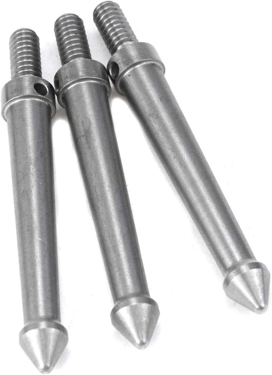 3 Pcs 1/4 Inch Stainless Steel Tripod Spike Mount Adapter 80mm