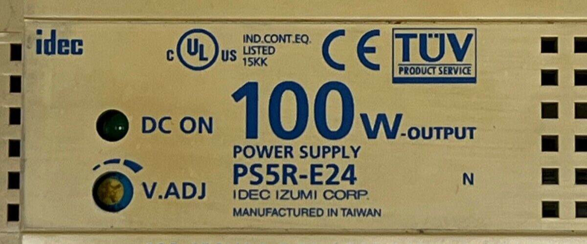 IDEC PS5R-E24 AC/DC POWER SUPPLY SINGLE OUTPUT 100 W 50/60 HZ OAL 5-3/4″