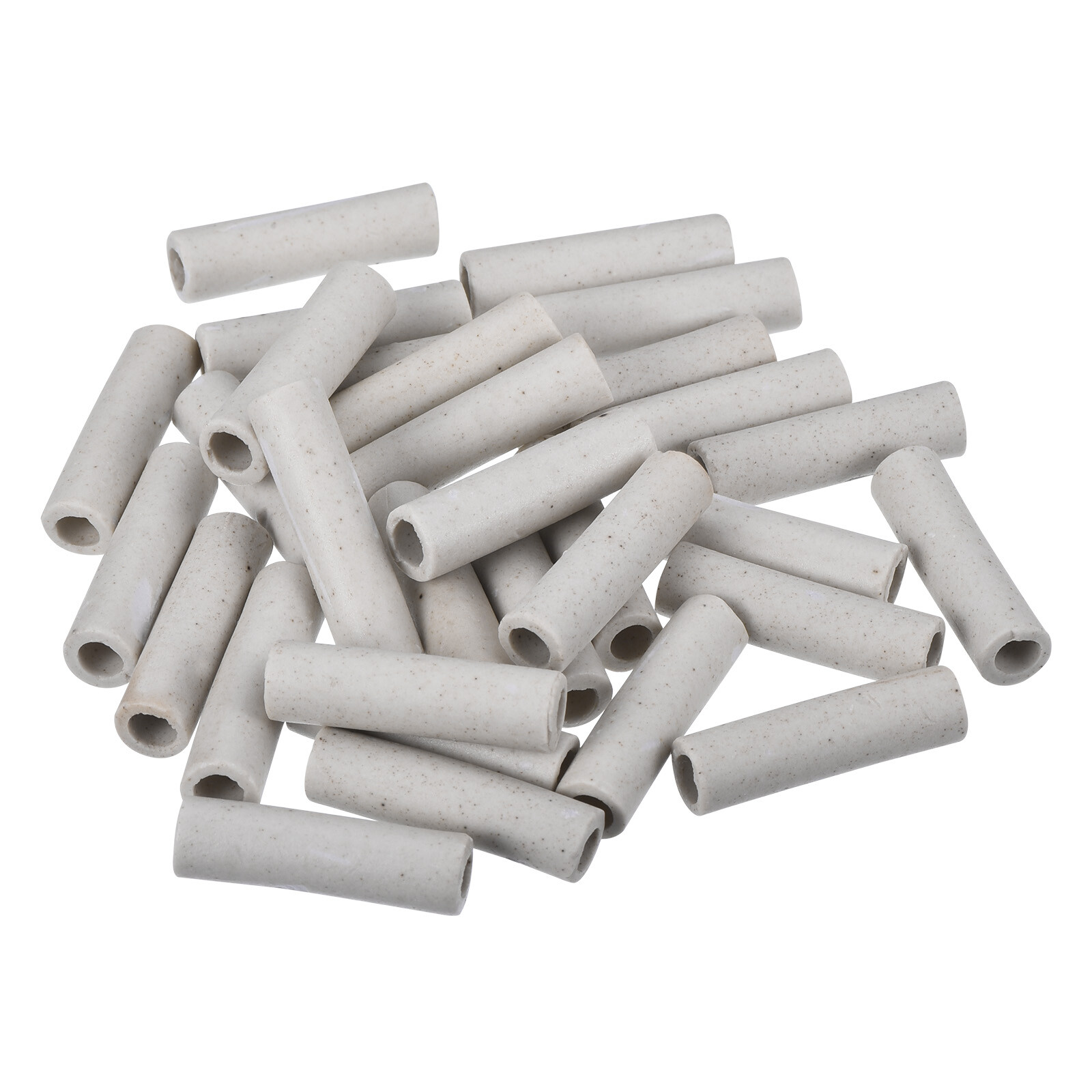 30Pcs Ceramic Tube Insulated Wire Bundle Protection 0.2×0.3×1.2″