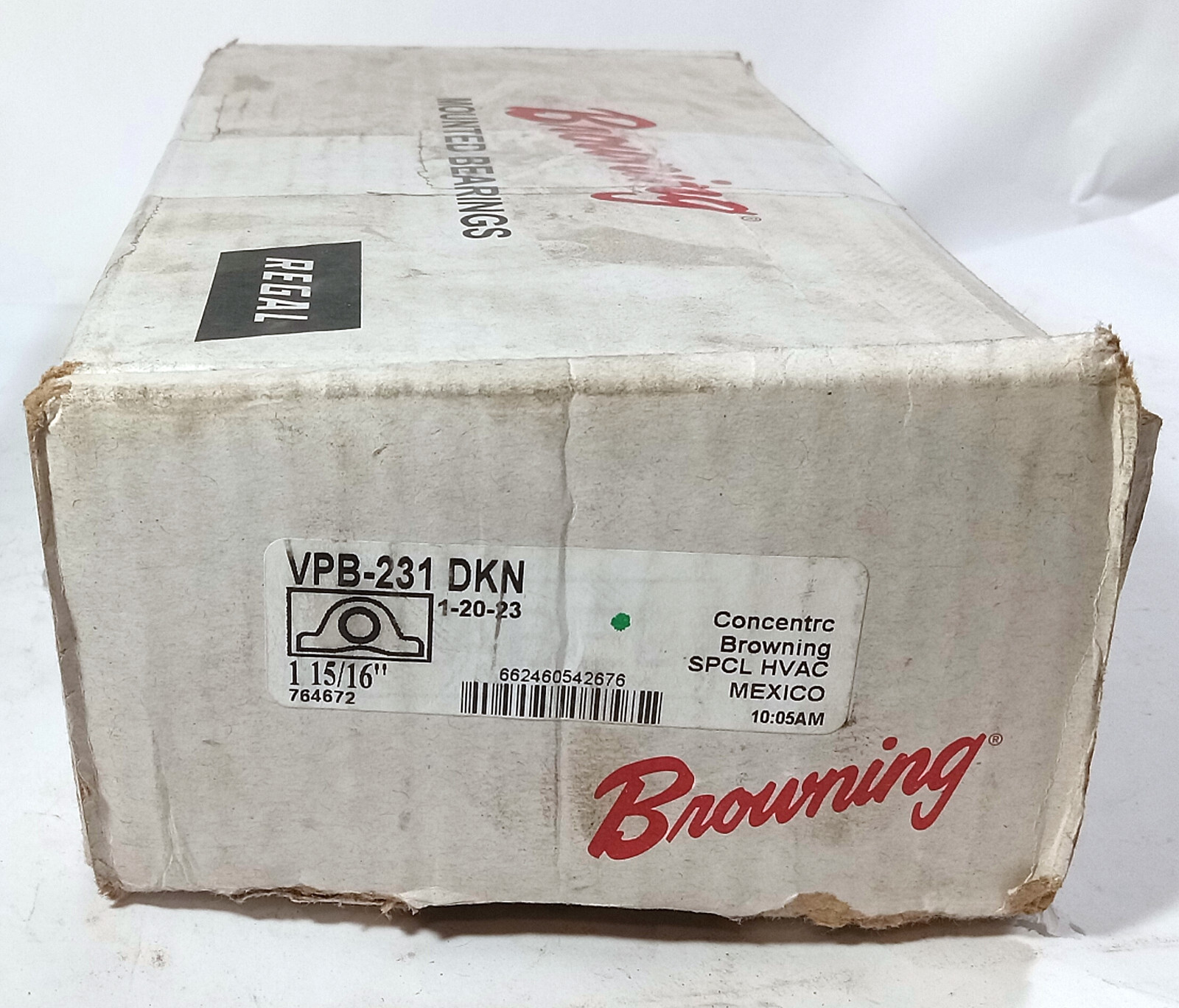 1 NEW BROWNING VPB-231 DKN 1 15/16 BORE PILLOW BLOCK BEARING NIB **MAKE OFFER**