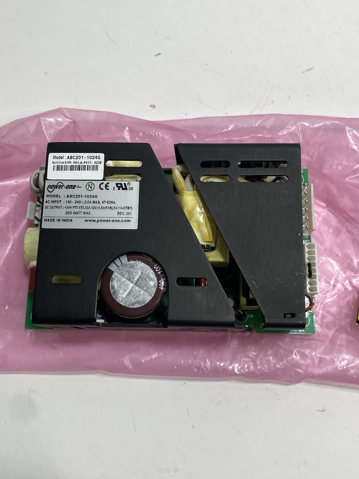 ABC201-1024G BEL POWER SOLUTIONS Power Supply AC/DC Converter 24V