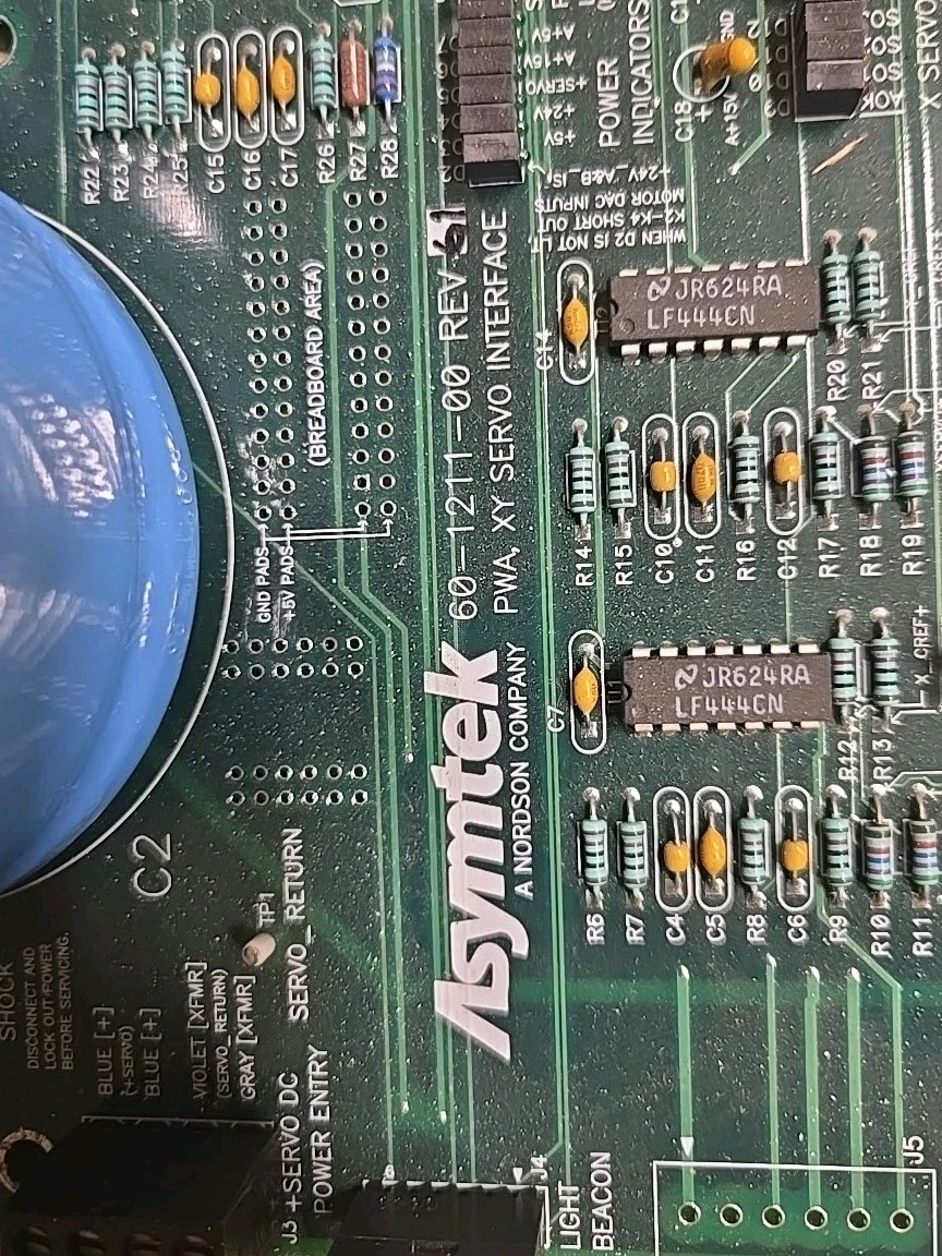 Asymtek XY Servo Interface Board 60-1211-00 w/Warranty – Free Shipping