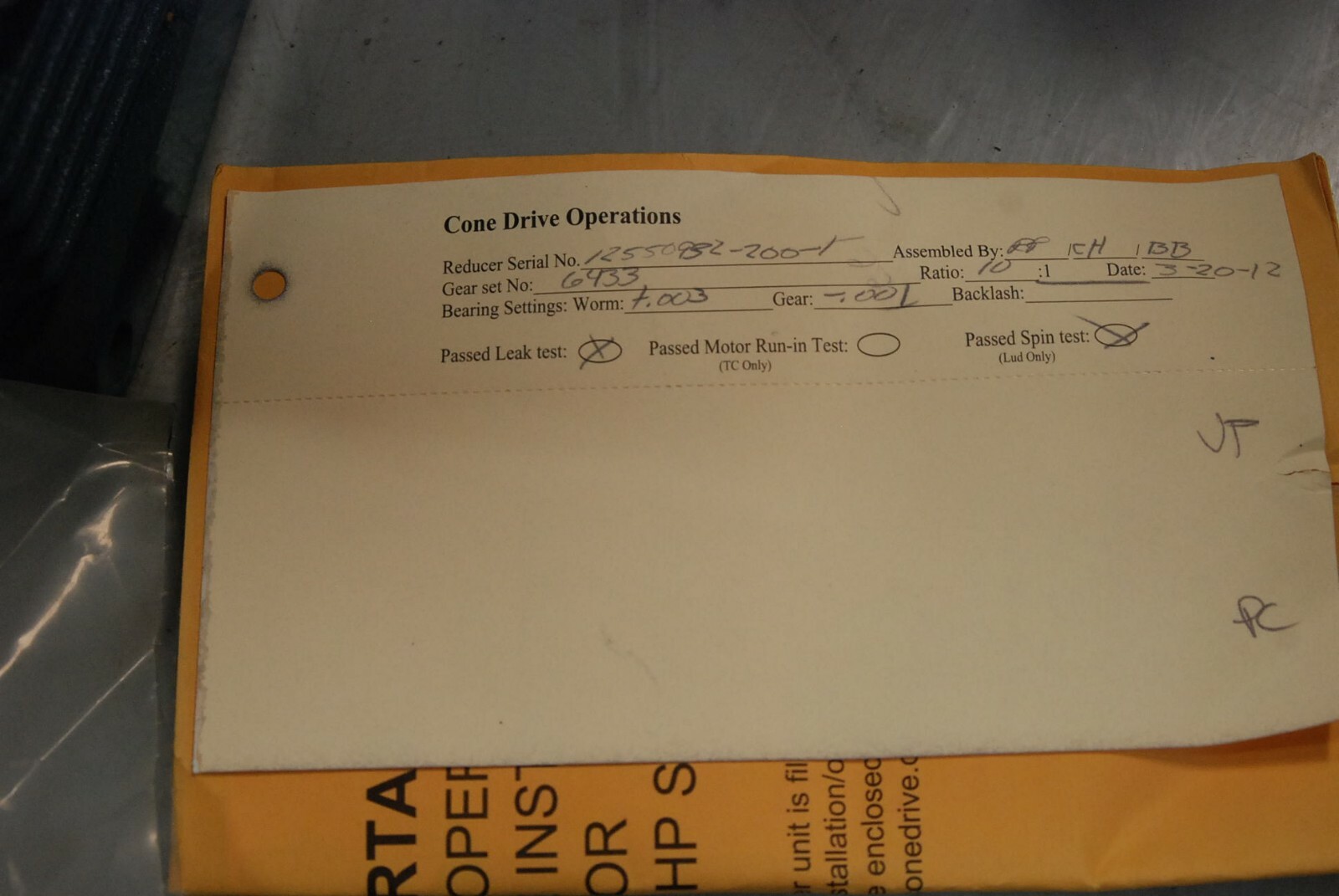CONE DRIVE HV25-8A 10:1 WORM GEAR REDUCER New no Box