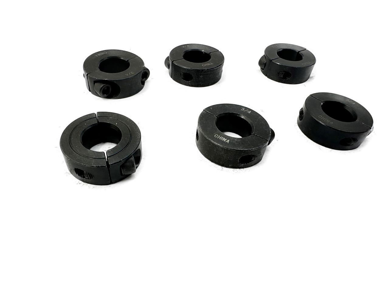 6 Pack CC1752S 3/4″ Double Split Black Oxide Steel Collar NEW FREE FAST SHIP