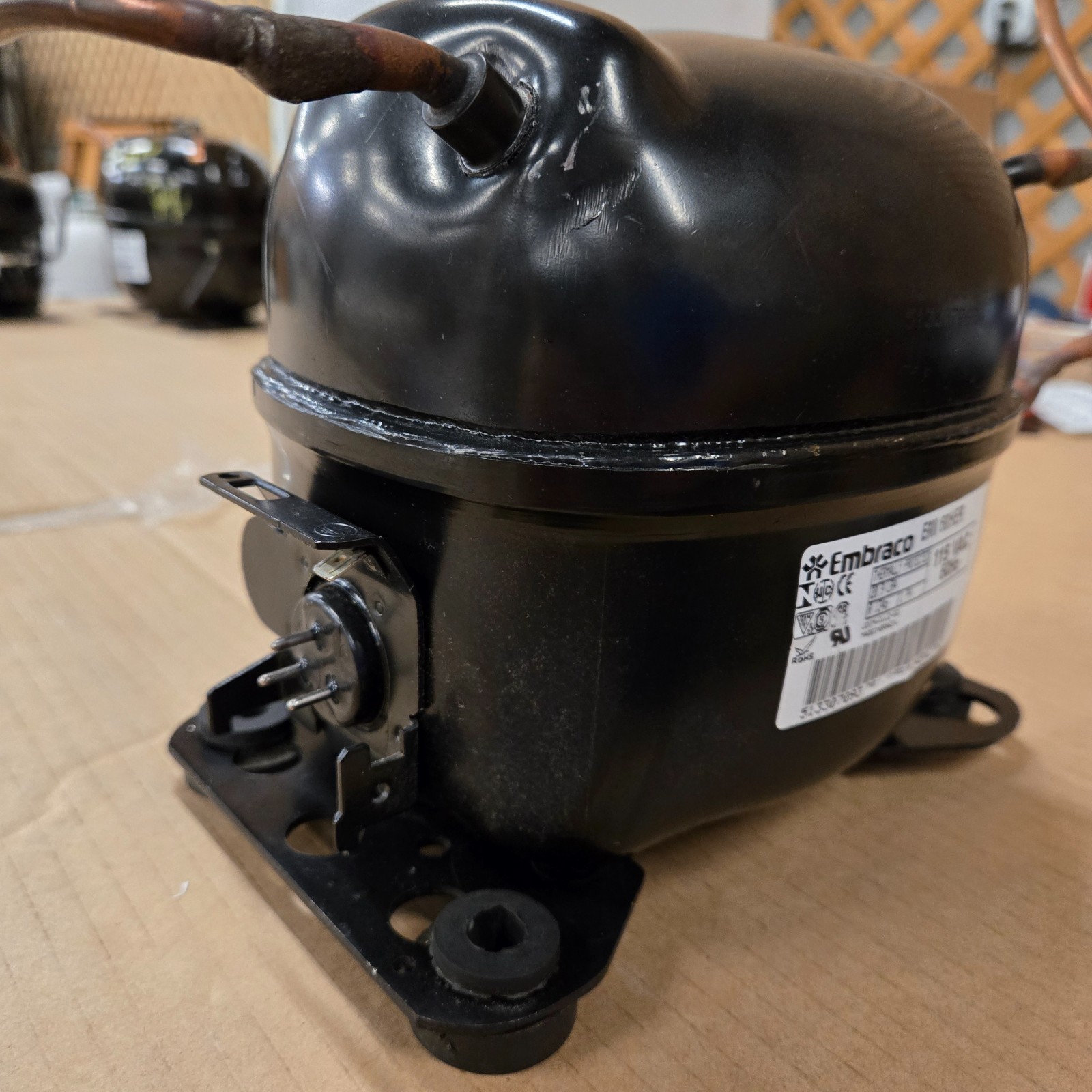 Nidec-Embraco EMI60 HER 115v1ph R134a 1/6hp Compressor EMI60HER