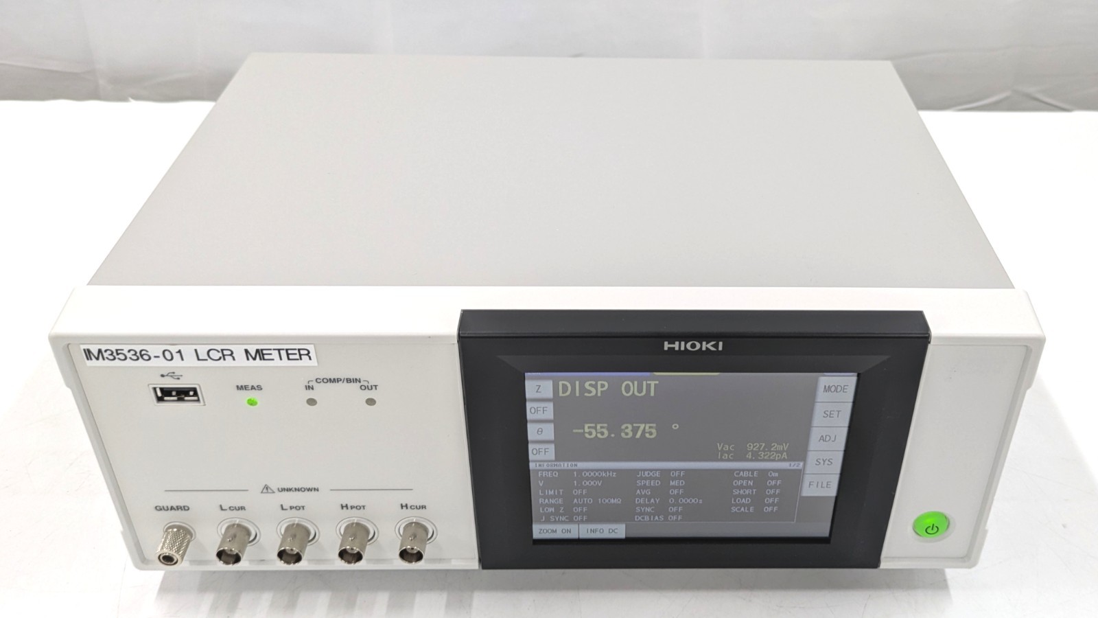 IM3536-01 [Operation Tested] LCR meter HIOKI S/N:220101532