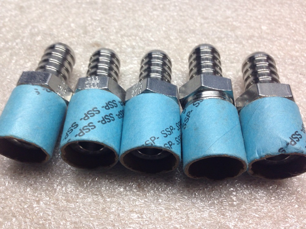 Lot Of 5 Parker 1/2″ NPT X 1/2″ Barb 8-8P2HF, PB8-PM8, PB8PM8, Shipsameday ZB#35