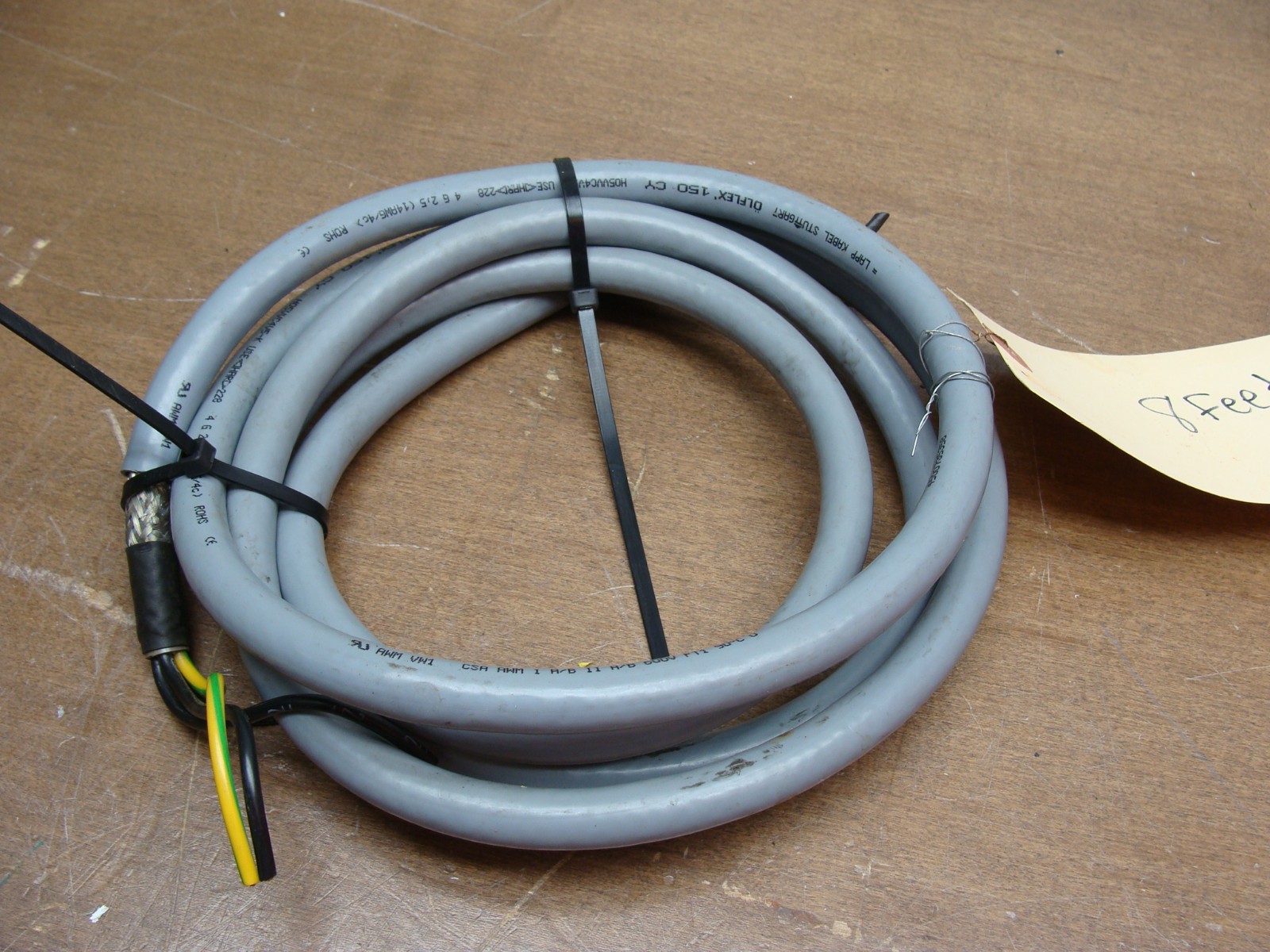 LAPP OLFLEX INDUSTRIAL CONTROL CABLE H05VVC4V5-K 14AWG 600V 8 FEET