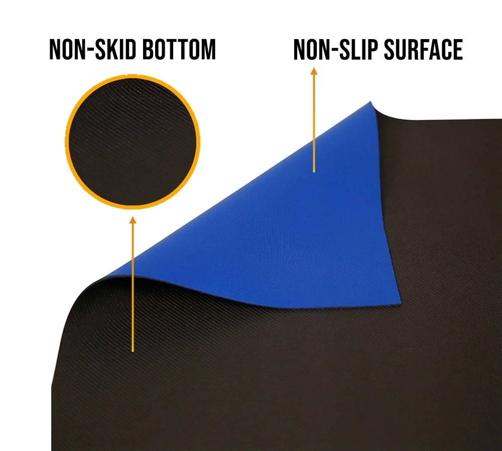 20’x27″ Blue Neoprene Floor Runner w/ Non Skid Bottom & Slip-Proof Surface