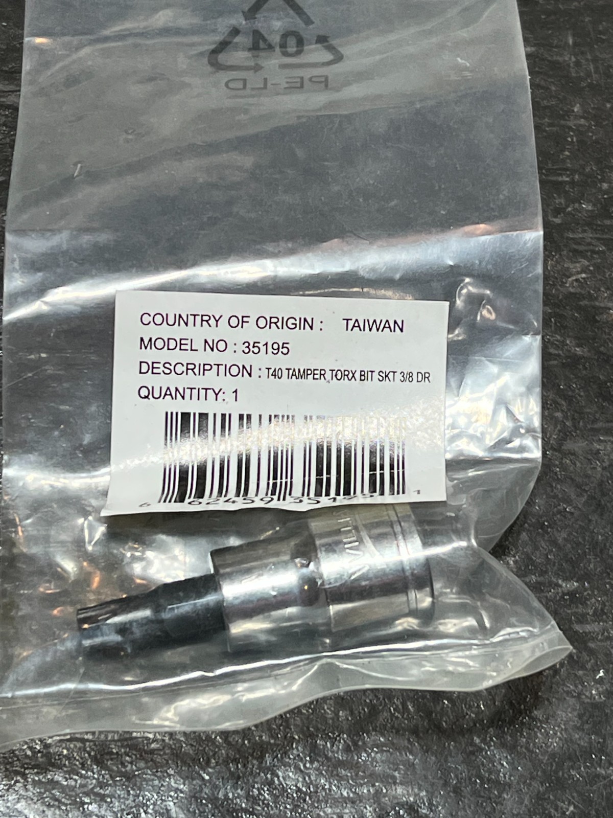 williams 35195 t40 torx skt 3/8″ drive nos
