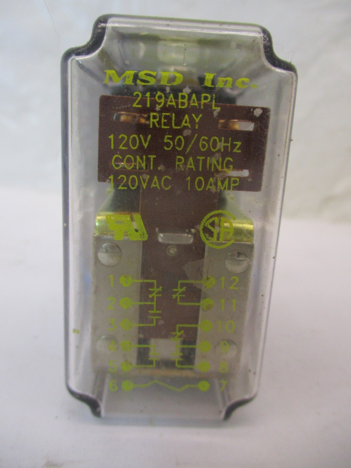 MSD 219ABAPL 120 VAC 10 AMP Relay A7333WVS