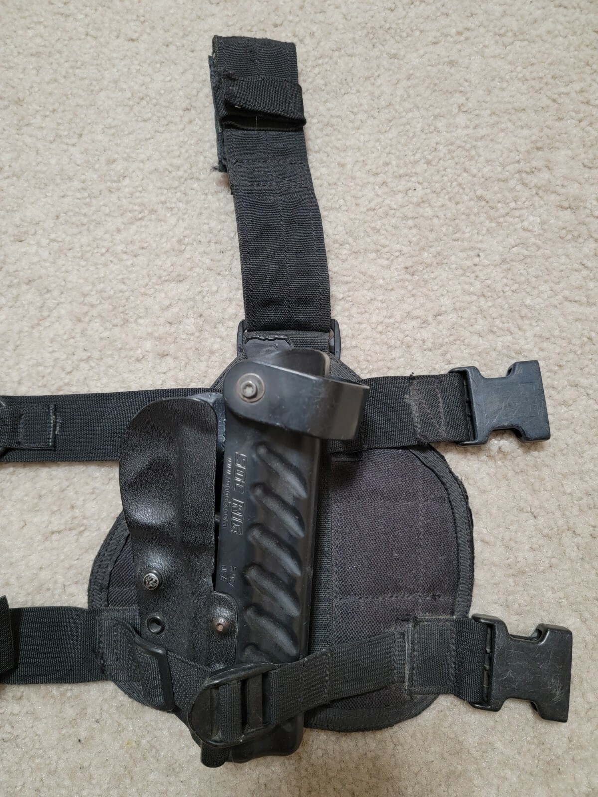 Soc Rig Handgun Holster Black RH M9/92-F 5107 Drop-leg