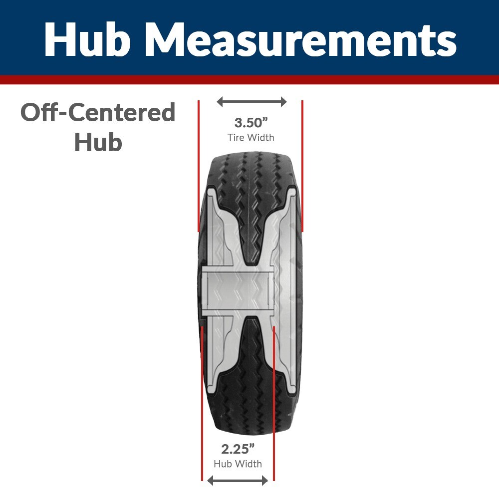 10″ Air-Filled Tire | 4.10/3.50-4 Pneumatic Wagon And Truck Wheel | Offset Hub