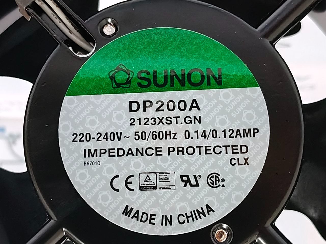 SUNON DP200A 2123XST.GN Cooling Fan 220-240V 50/60Hz 0.14/0.12A