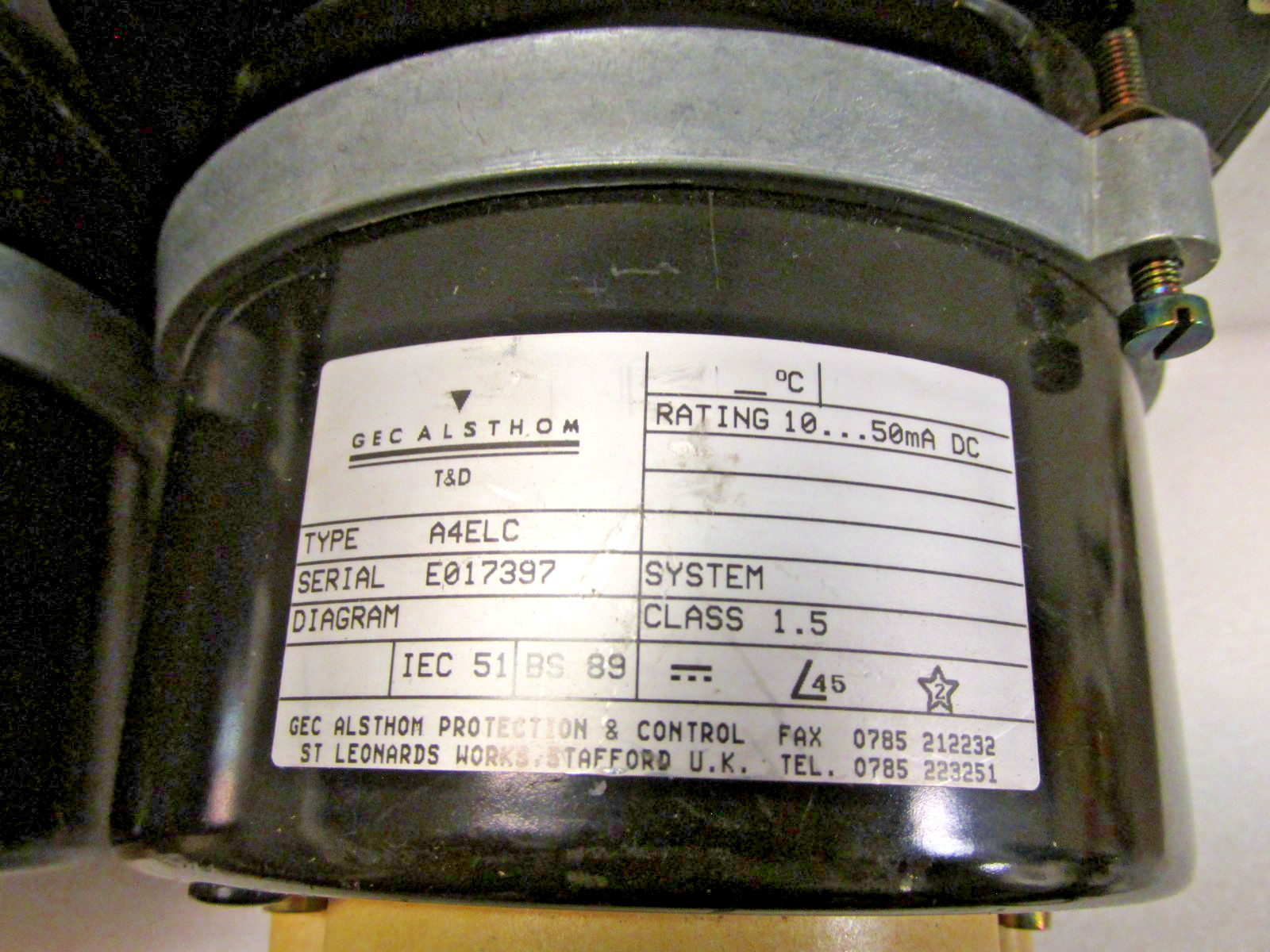 Lot of 2 GEC ALSTHOM A4ELC Pressure Meter Gauge. Untested