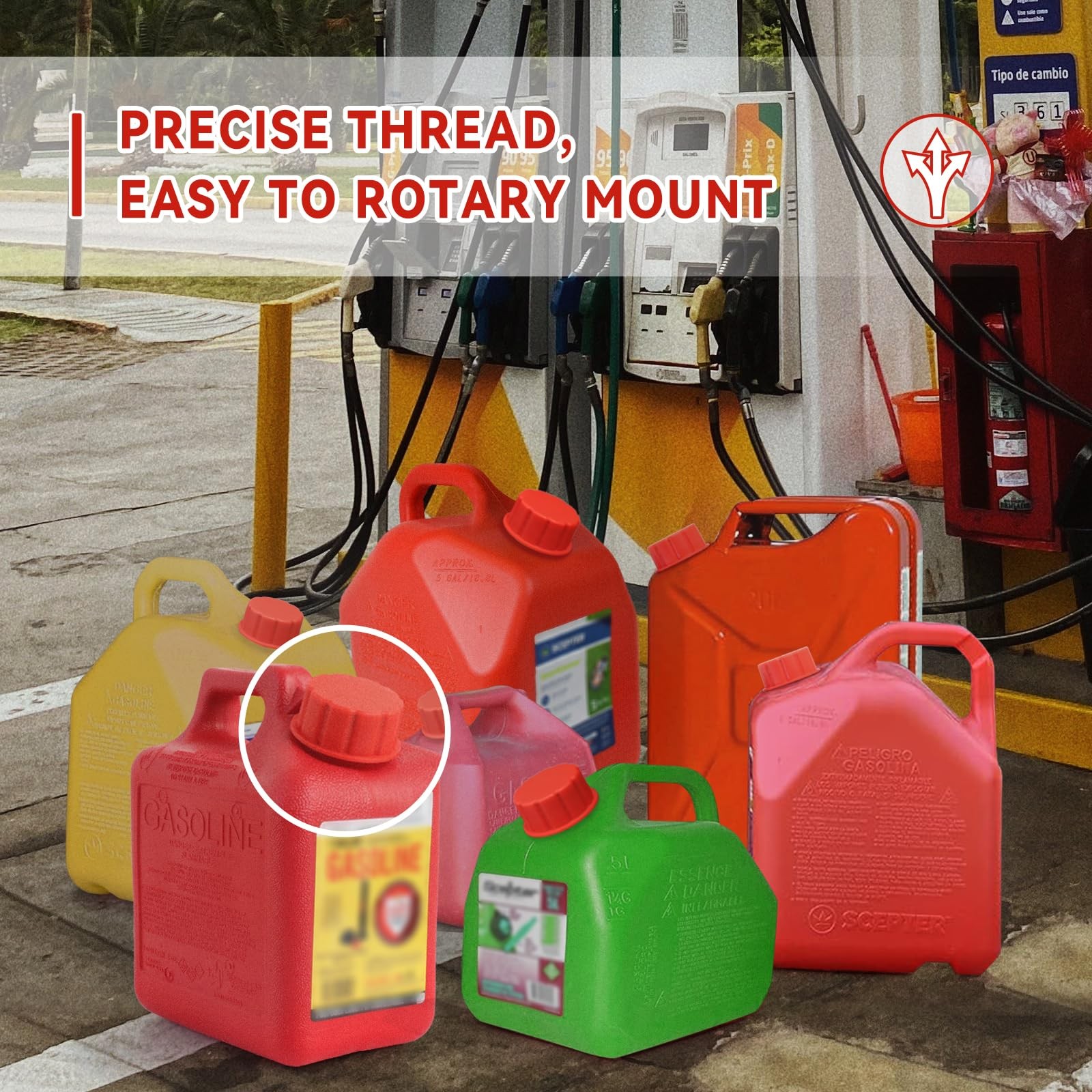 5 Gallon Gas Can Cap Replacement Coarse Thread Gas Cap for Gasoline Portable …