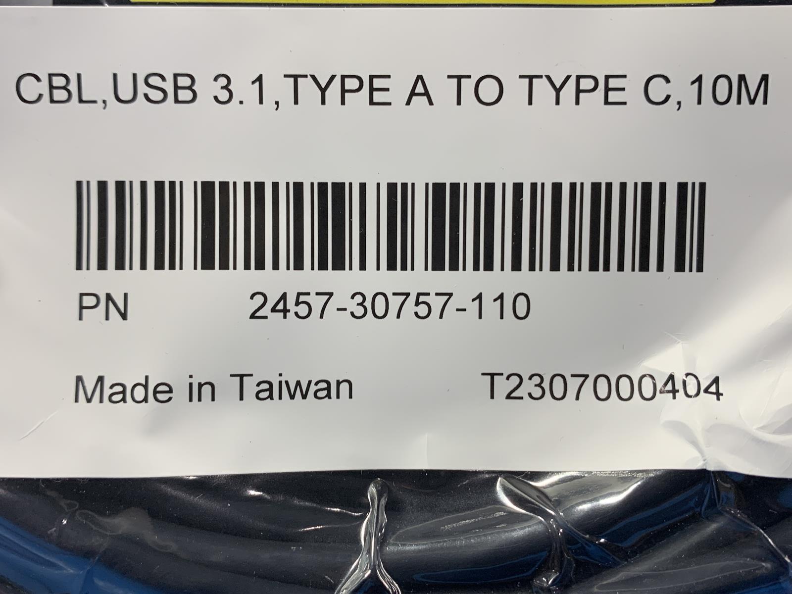 Poly 2457-30757-110 / 875H1AA Optical Cable / USB 3.1 / Type A To Type C / 10M
