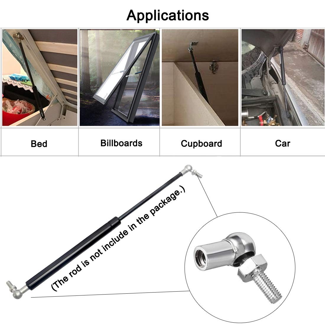 Accesorio De Extremo De Resorte De Gas M8 Rosca Hembra 8 Mm Diametro De Mang…