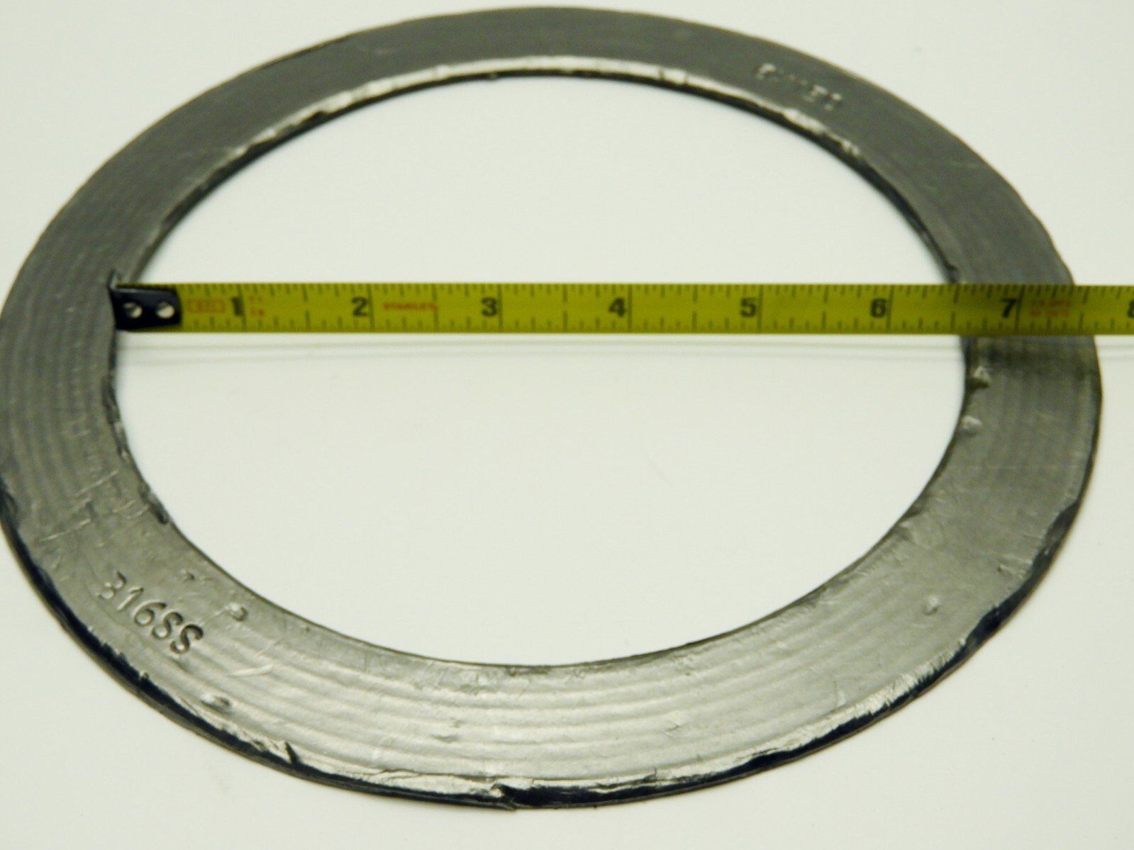 (Lot of 25) 6×150 CFG Seal Gasket Corrugated Durlon, Graphite / 316 SS