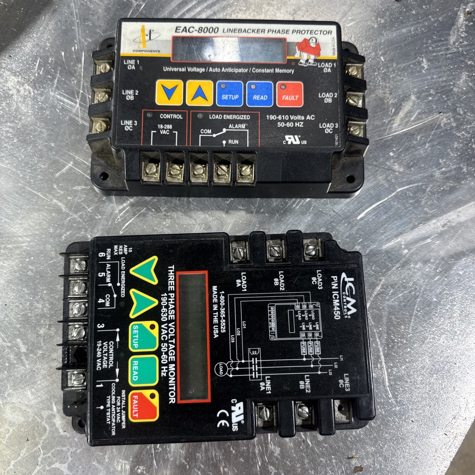 A-1 Components EAC-8000 3-Phase Voltage and Phase Monitor 190–600VAC ICM450