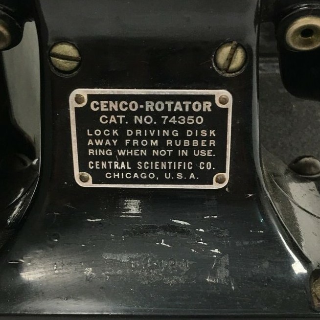 Vintage Cenco Rotator 74350 Lab Scientific Motorized Unit GE Motor