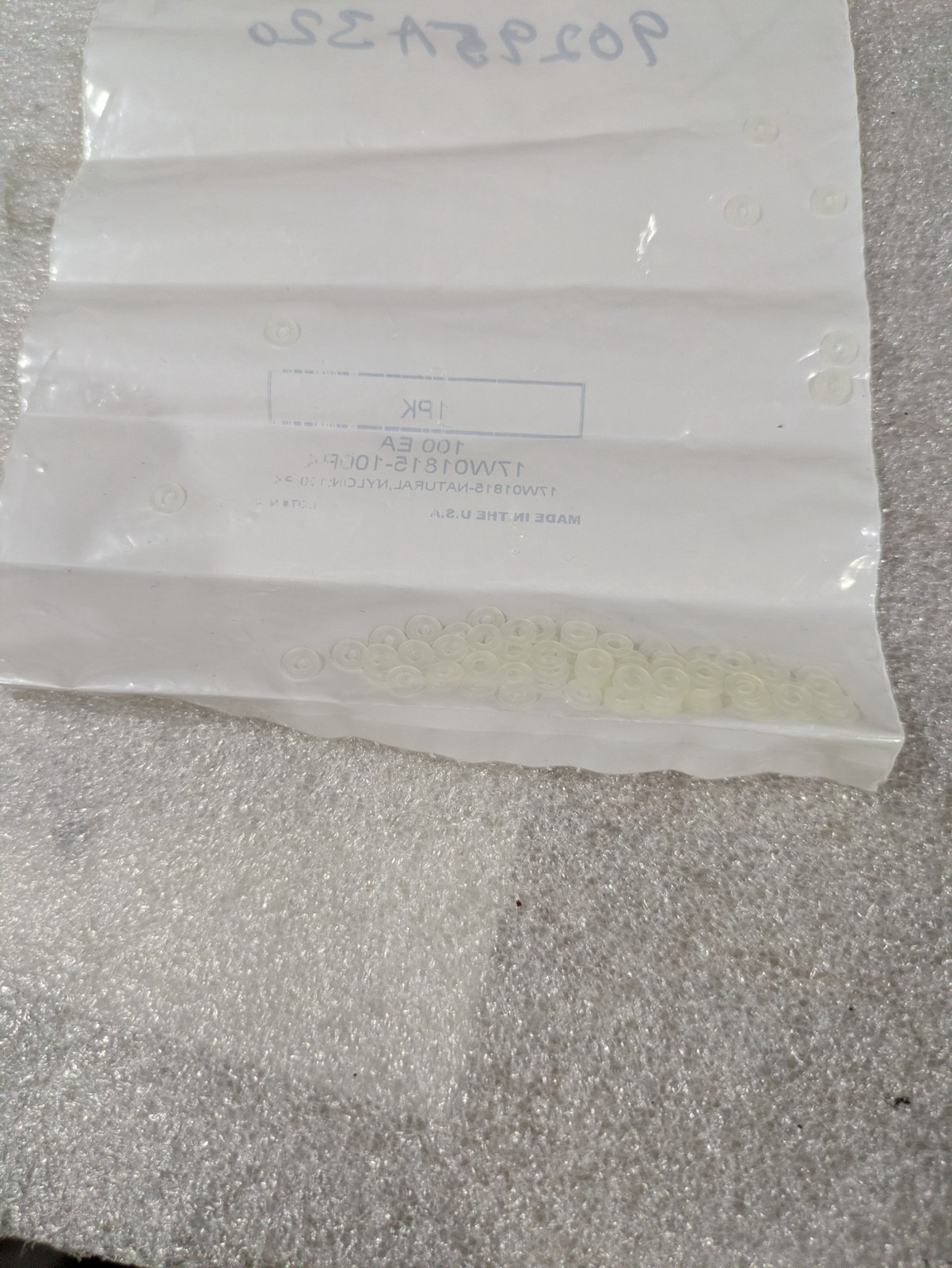 100 Pack Nylon Plastic Flat Washer #2 Screw 0.094″ ID 0.188″ OD 90295A320 Spacer