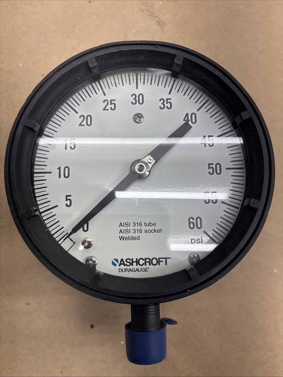 Ashcroft 60 PSI Duraguage AISI 316 Gauge – New No Liquid Fast Shipping Warranty