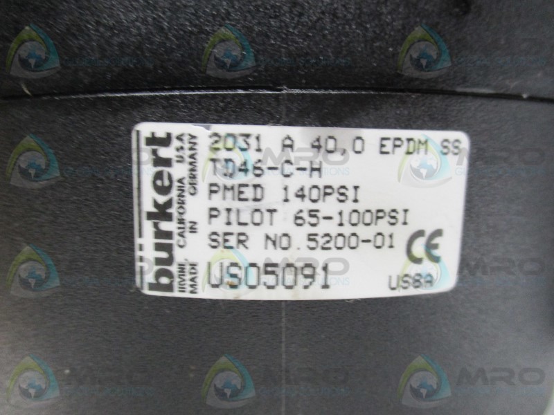 BURKERT 2031A40,0EPDMSS VALVE NSNP
