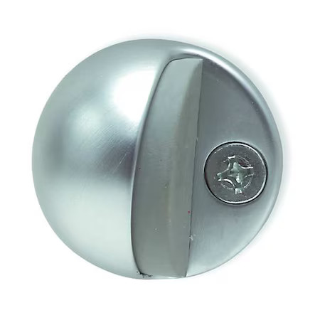 Dome Door Stop, Solid Brass, 1″H, 5U606