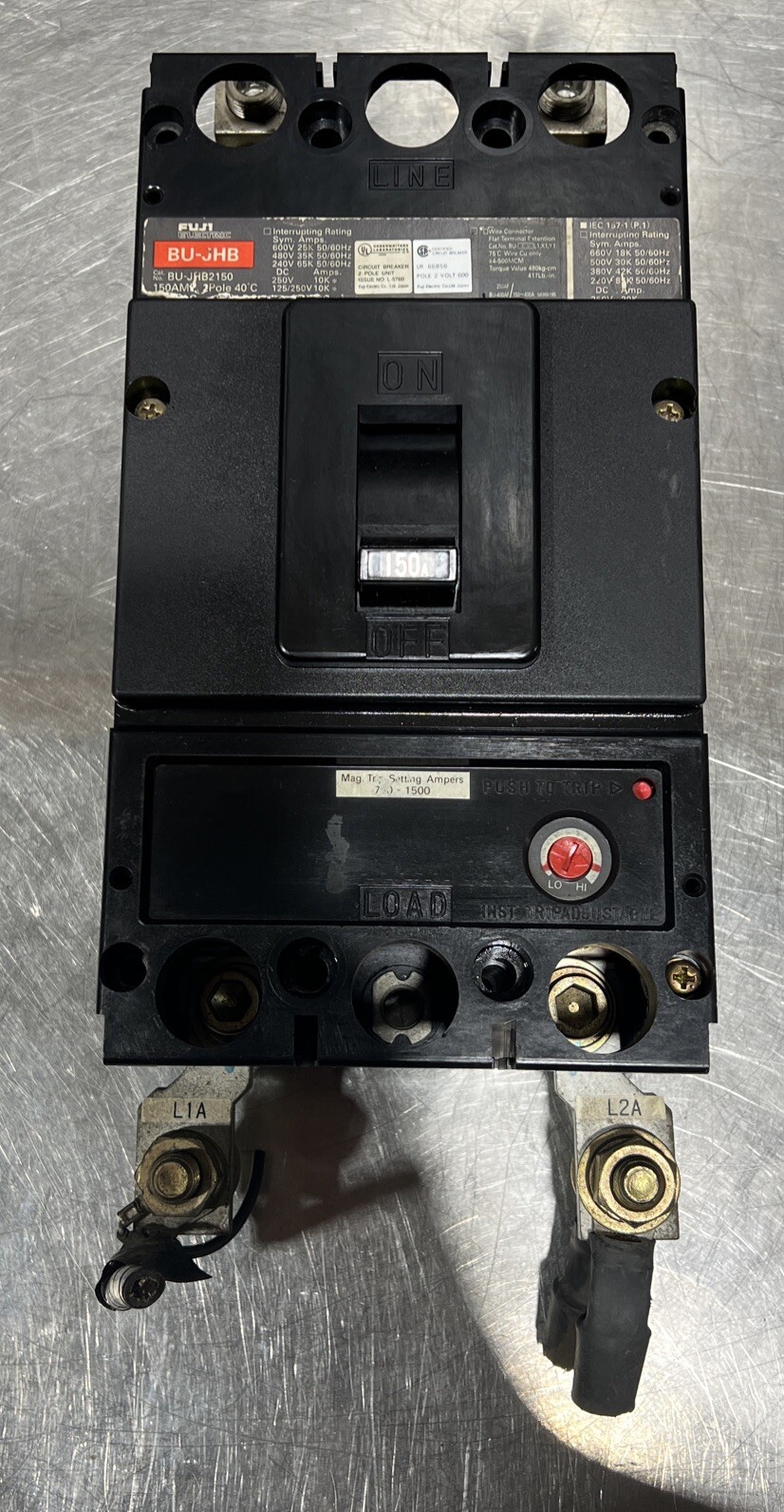 FUJI BU-JHB2150 150AMP 600VAC 250 VDC Circuit Breaker Used Surplus