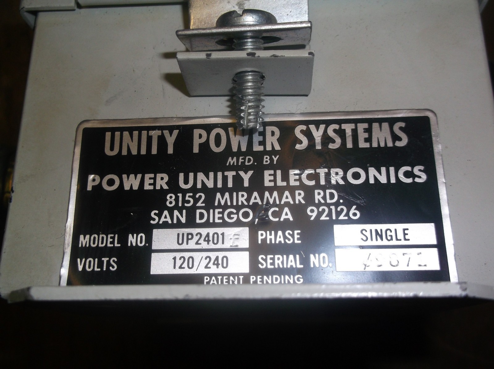 Unity Power Systems UP2401 Unity Electronis Single Phase 120/240V