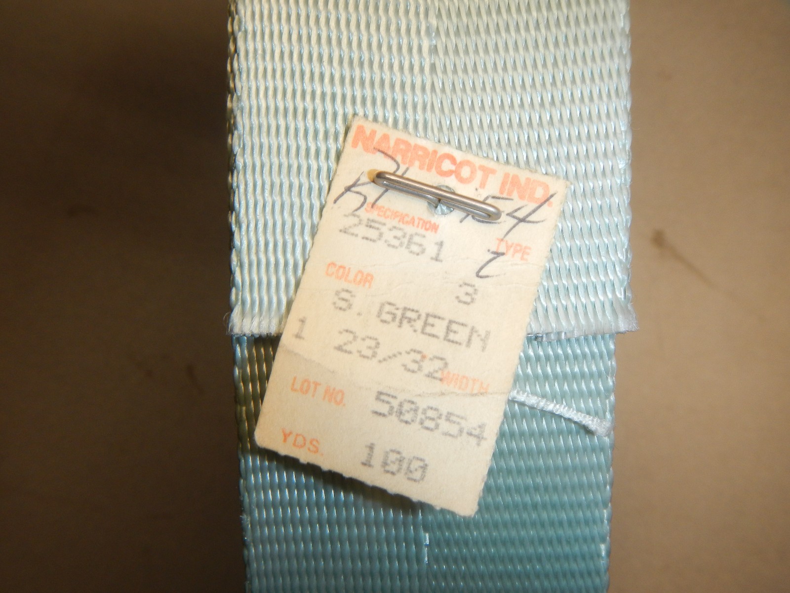 New 6000lbs 1.75″ Polyester Webbing Strap 10 Yards .080″ Thick Seafoam Green