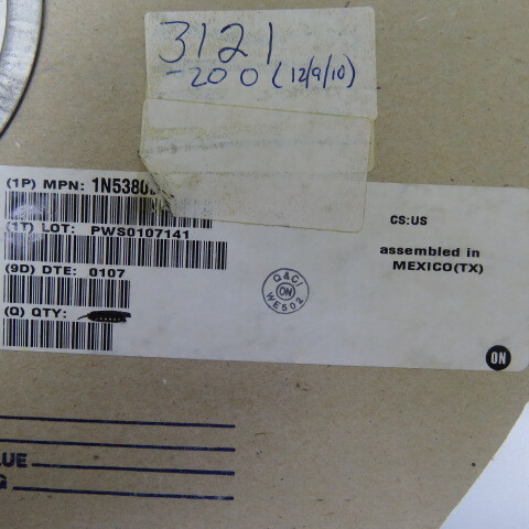ONSEMI 1N5380B Qty of 100 per Lot ONSEMI 1N5380B