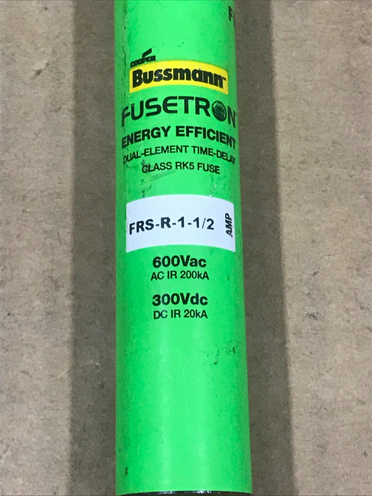 NOS Bussman Fusetron Energy Efficient Time-Delay Fuse – FRS-R-1-1/2