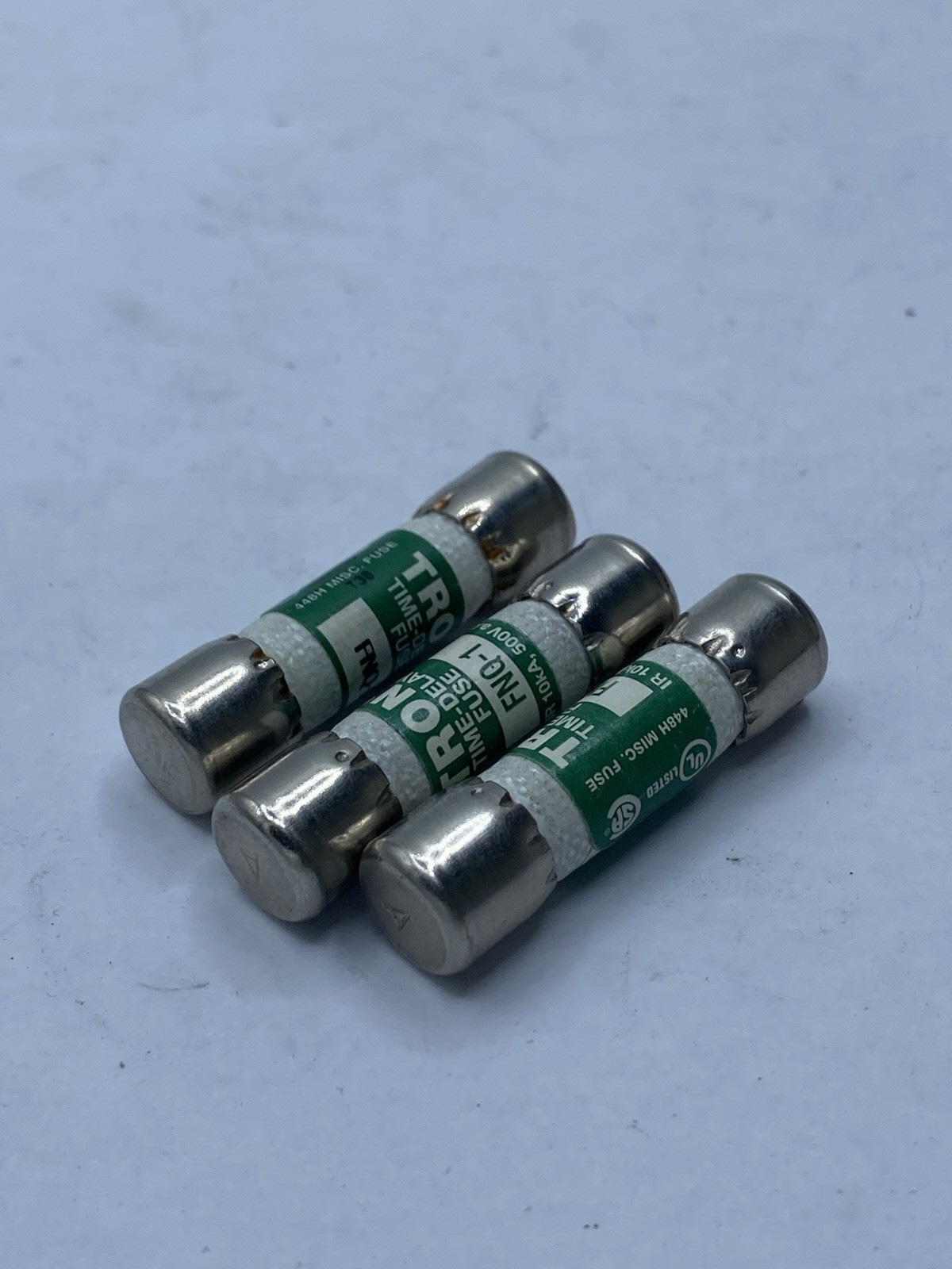Lot Of 3 Tron FNQ-1 500V Bussman Time Delay Fuse