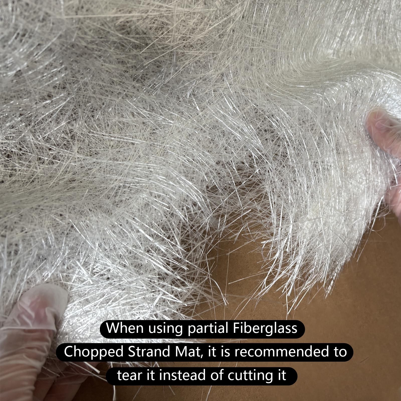 Fiberglass Chopped Strand Mat, 10 Yards X 4” Fiberglass Mat Roll, 1.5oz, Sui