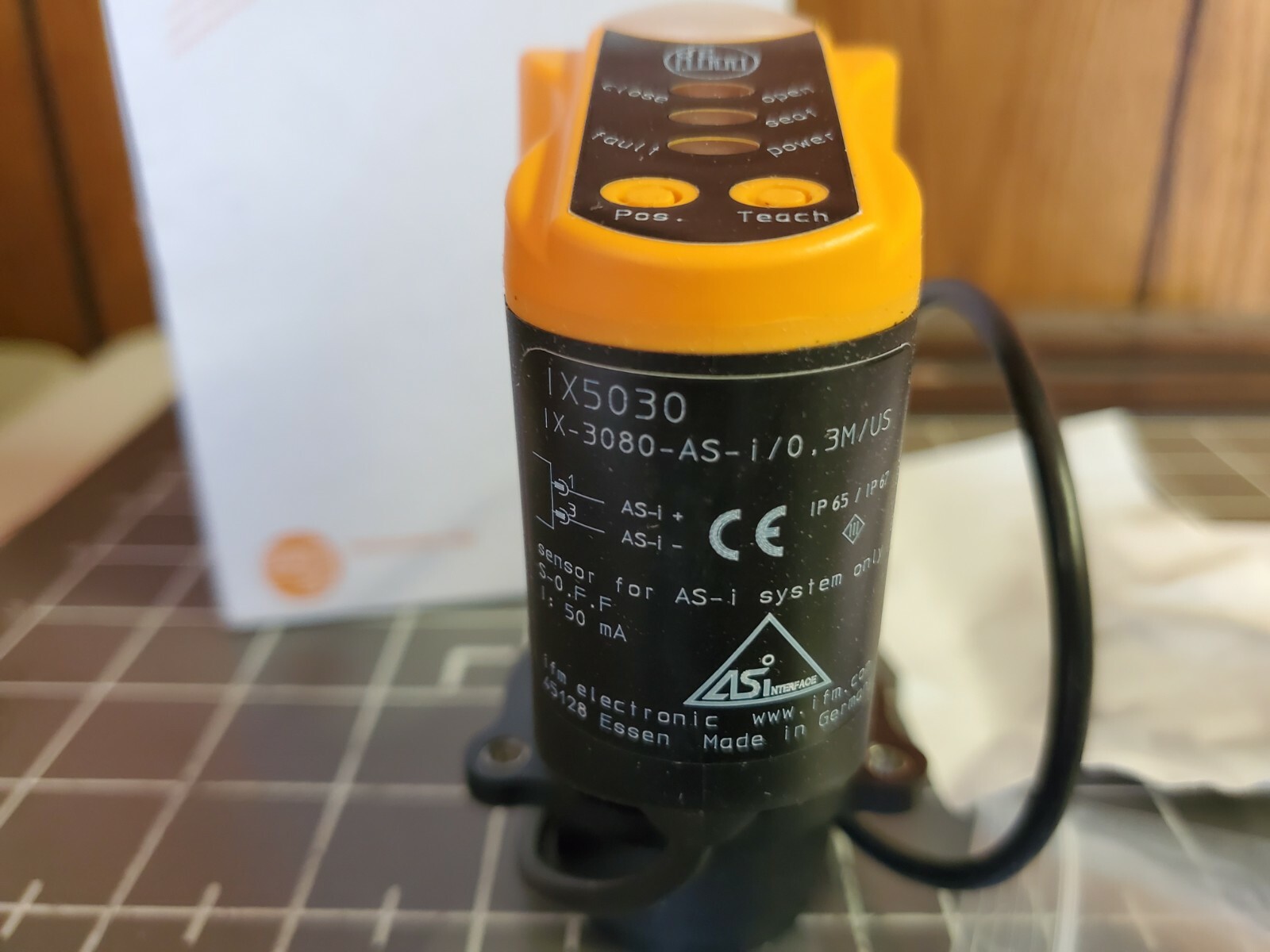 IFM Efector Valve Sensor, IX5030 / IX-2080-AS-i/0,3M/US