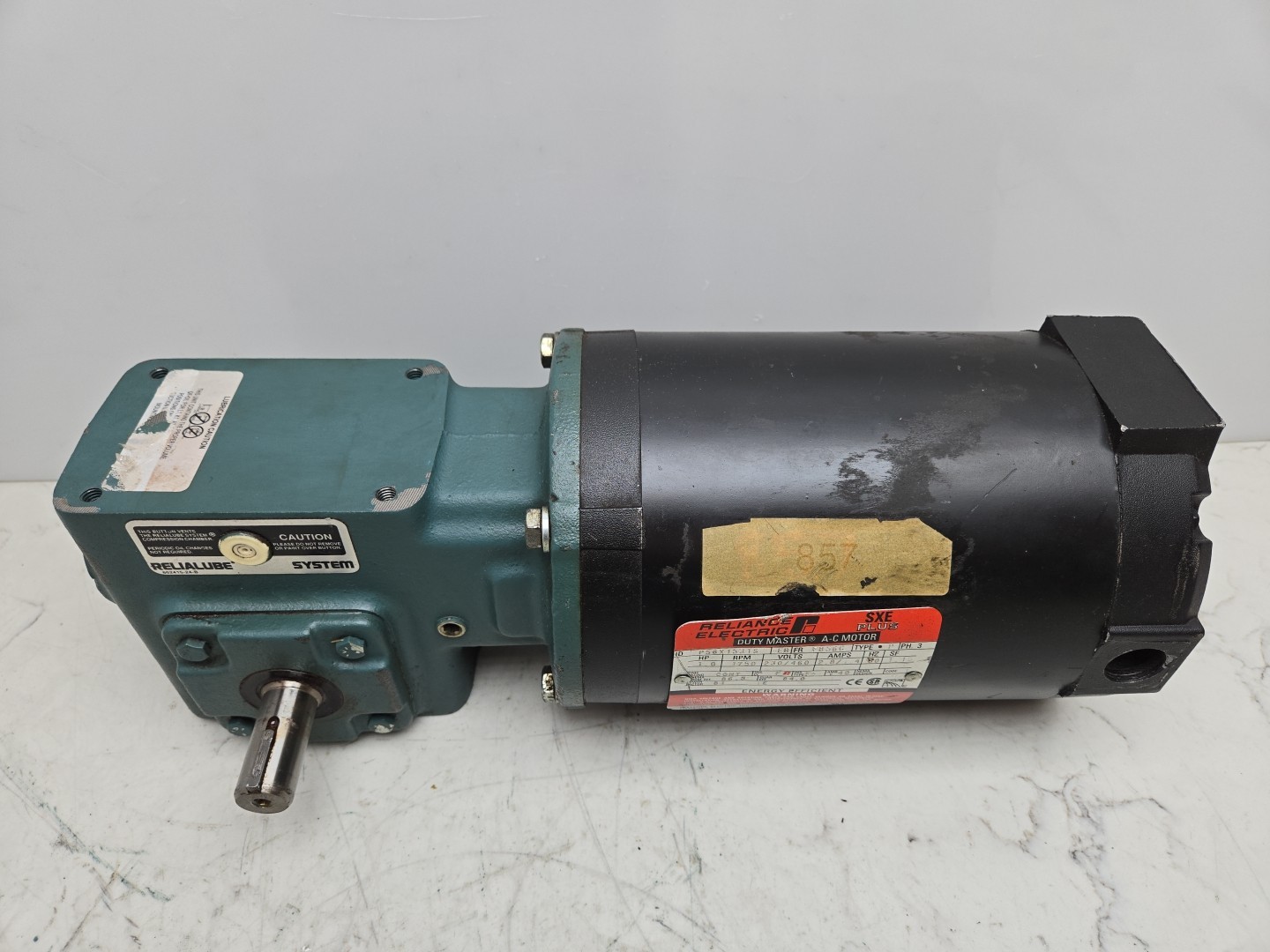 Reliance P56X1531S 1 Hp Motor 3Ph 1750 Rpm Dodge MR94751 Gear Reducer 10:1 *READ