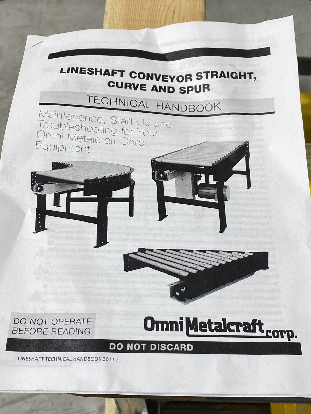 OMNI METALCRAFT CORP CONVEYOR STRAIGHT NEW