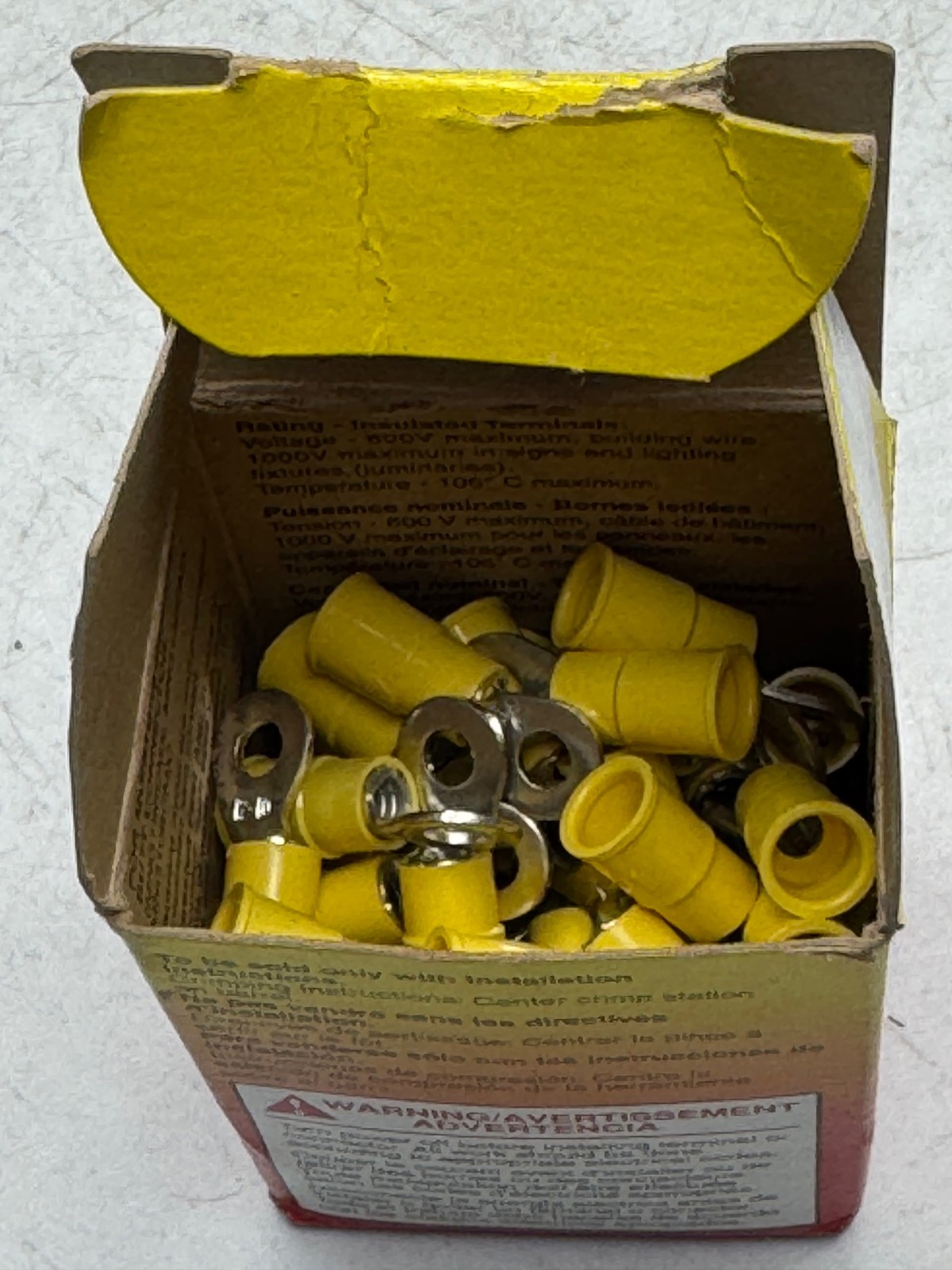 3M Scotchlok MV10-8RX Ring Terminals 12-10 AWG 8 (M4) Yellow Insulated 50pc