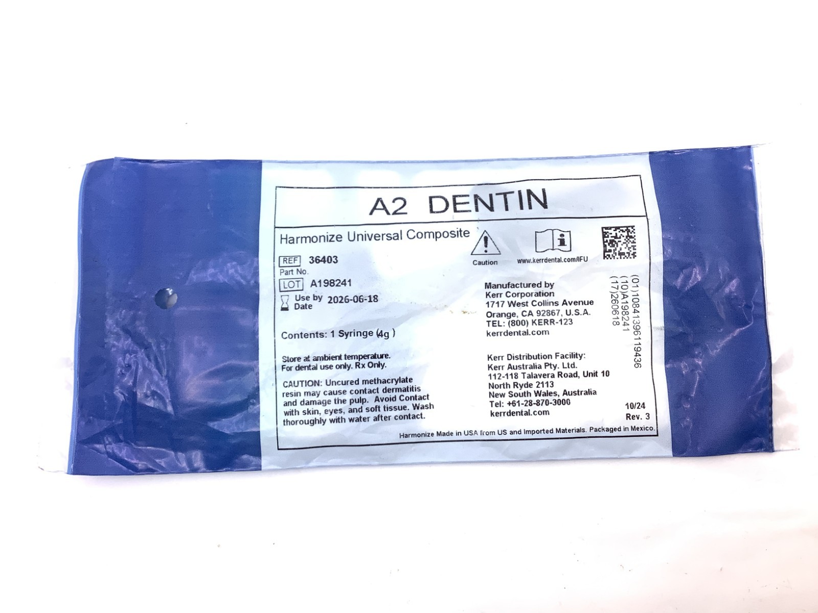 3M RelyX Veneer Cement A3 & Kerr Harmonize Refill A2D A3E Dental Lot of 3