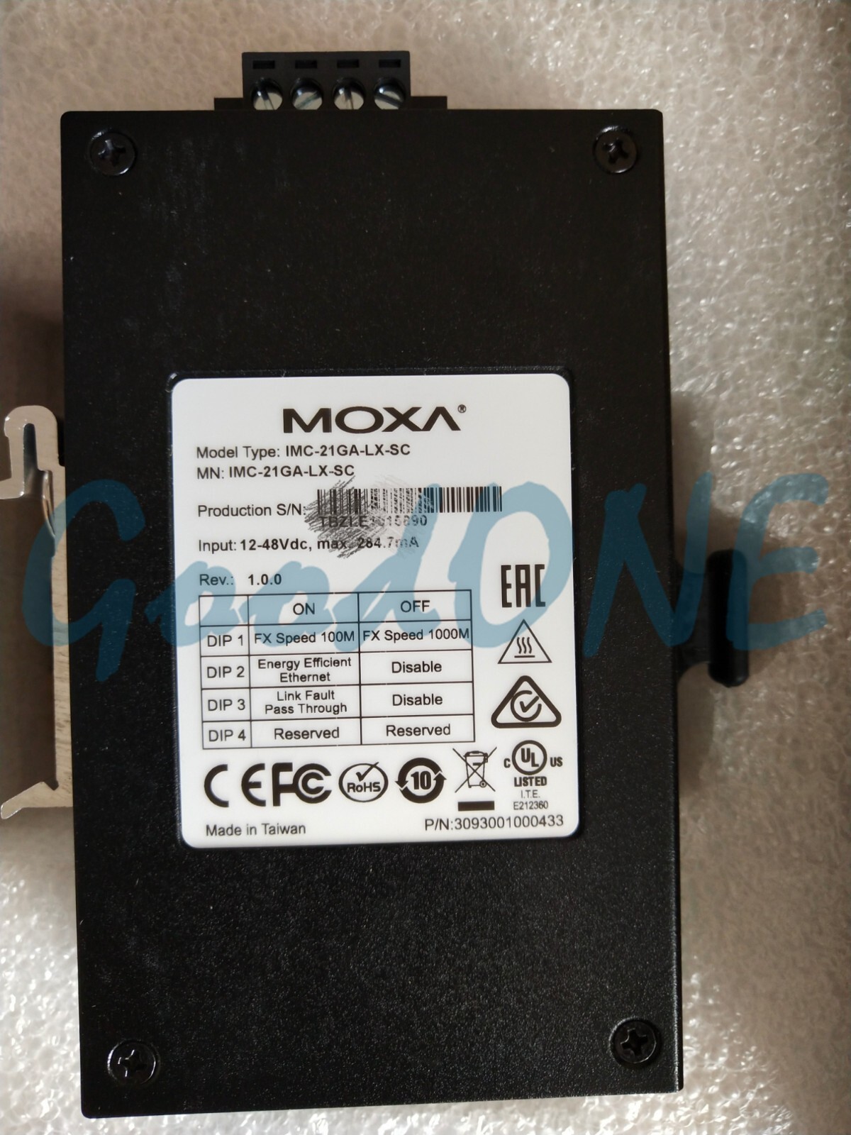 New MOXA IMC-21GA-LX-SC Single Mode Gigabit Optical Transceiver SC Interface/da